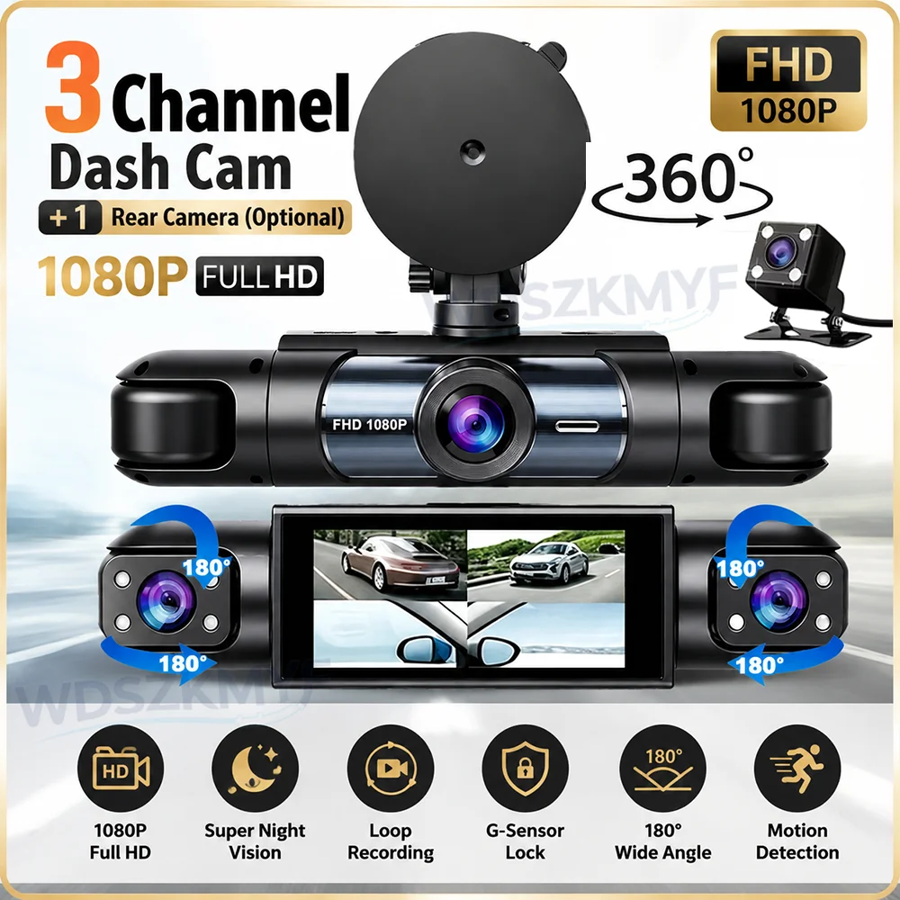 HD 1080P 3/4H 360 °   Панорамн – обзор и цена Panoramic Dash Cam 360